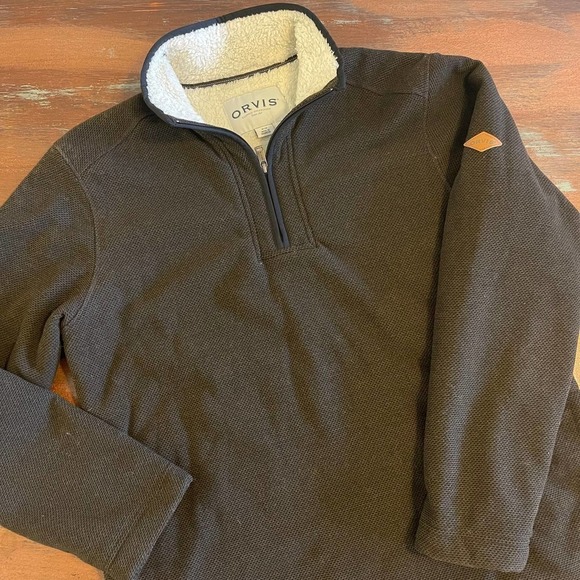 Orvis Men's Sherpa Lined Sweater Size Medium - Picture 4 of 11